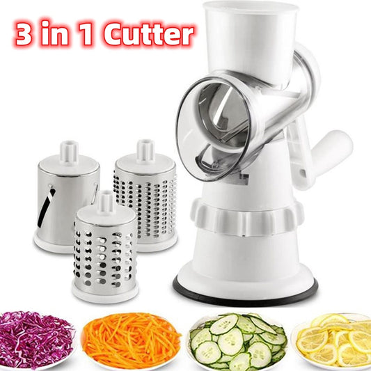 AUREVO SmartMand-Round Mandoline Vegetable Cutter & Julienne Grater